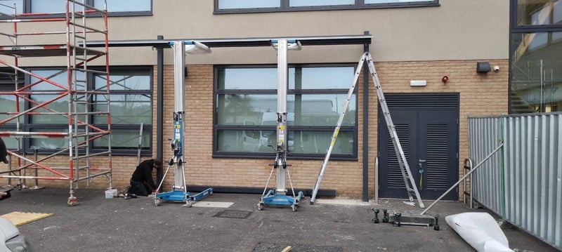 School Canopy Installation During Term Time