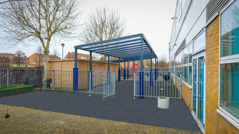 Playground Canopies at Royal Docks Academy, London