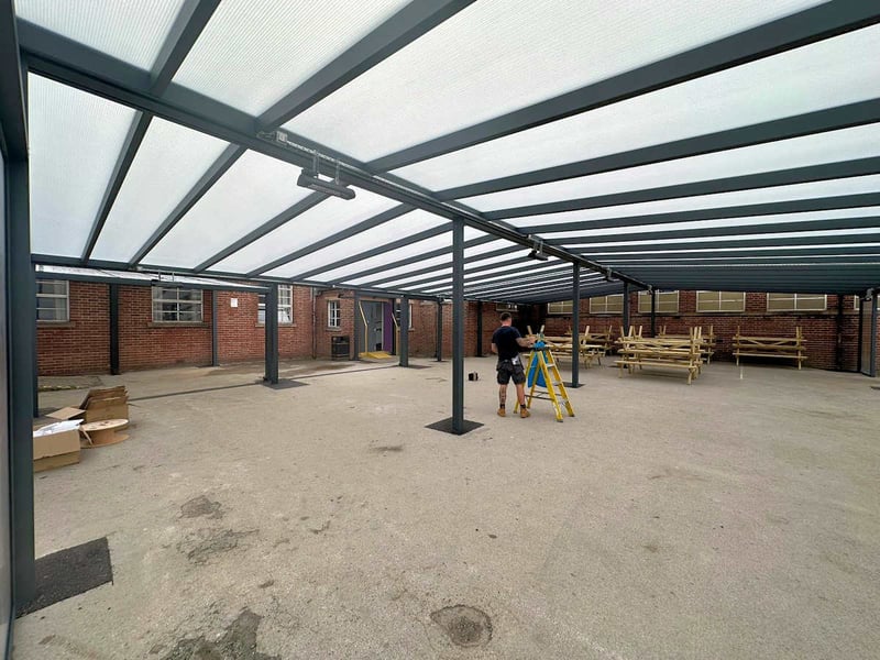 School Dining Canopy at Joseph Leckie Academy, Walsall