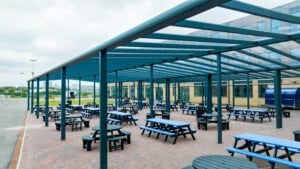 Spaceshade Outdoor Dining Canopy for Sir Frederick Gibberd College